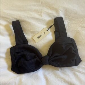 Montce Black Ribbed Bra